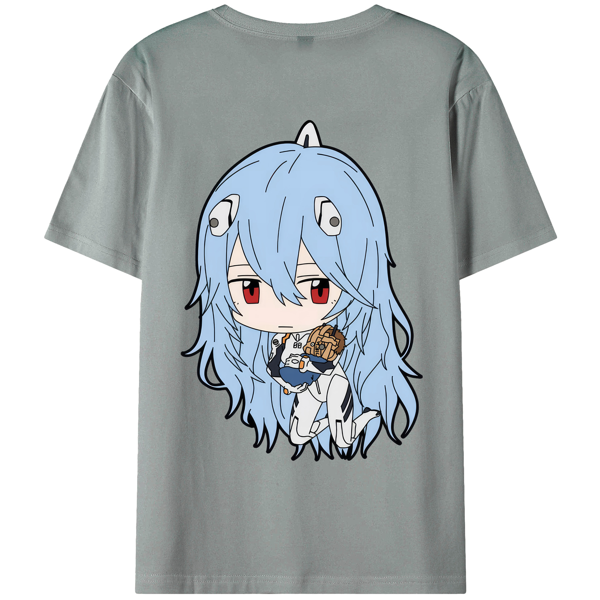 （画像用） EVA 新世紀エヴァンゲリオン 綿100％ メンズ半袖Tシャツ（バックプリント） 通気性
